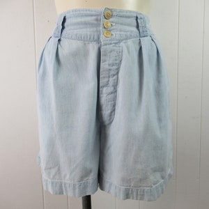 Vintage shorts, Ralph Lauren Country, chambray shorts, 1980s shorts, vintage clothing, size medium