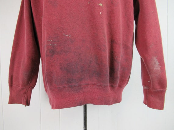 Vintage sweatshirt, light Burgundy, painter's swe… - image 3