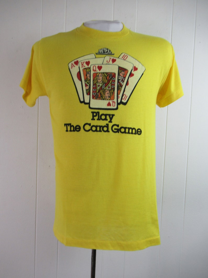 Vintage t shirt, 1980s t shirt, Card Game t shirt, Michigan t shirt, lottery t shirt, vintage clothing, size large, NOS image 2