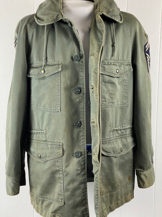 Vintage jacket, cotton jacket, military jacket, 1… - image 8