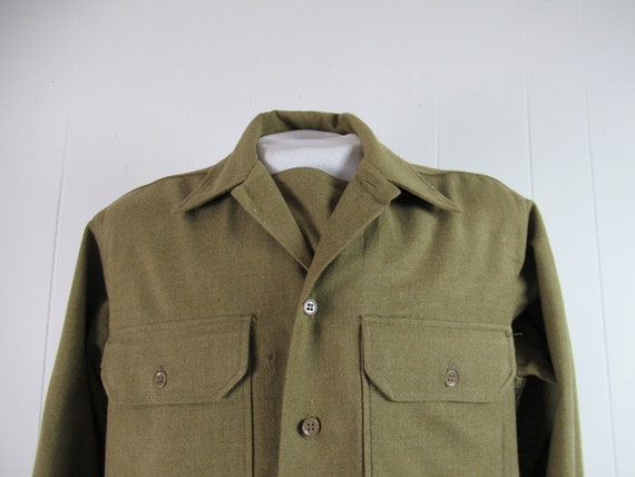 Vintage shirt, 1940s shirt, U.S. Army shirt, shir… - image 2