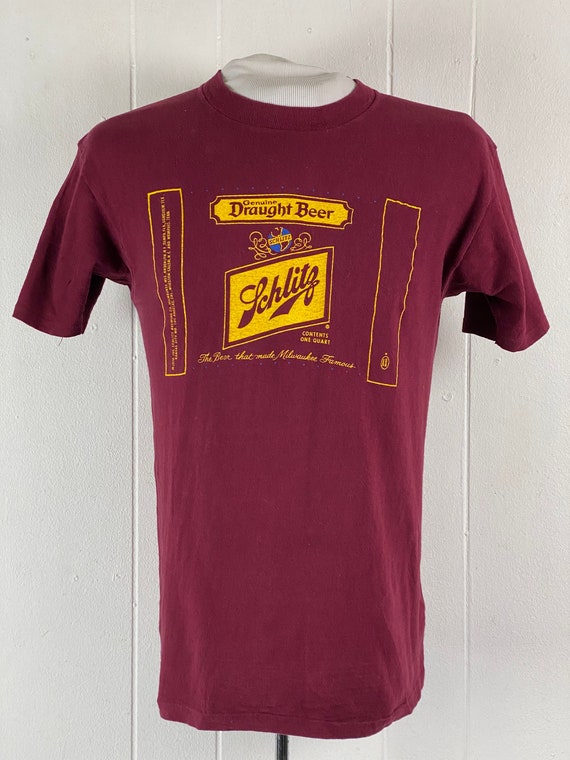 Vintage t shirt, size large, 1970s t shirt, beer … - image 1