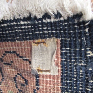 Vintage tapijt, Chinees tapijt, jaren 1920 tapijt, Art Deco tapijt, handgemaakt tapijt, wollen tapijt, Chinees textiel, weven, 5 ' x 3' afbeelding 8