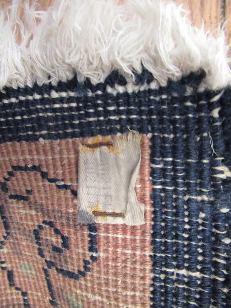 Vintage tapijt, Chinees tapijt, jaren 1920 tapijt, Art Deco tapijt, handgemaakt tapijt, wollen tapijt, Chinees textiel, weven, 5 ' x 3' afbeelding 8