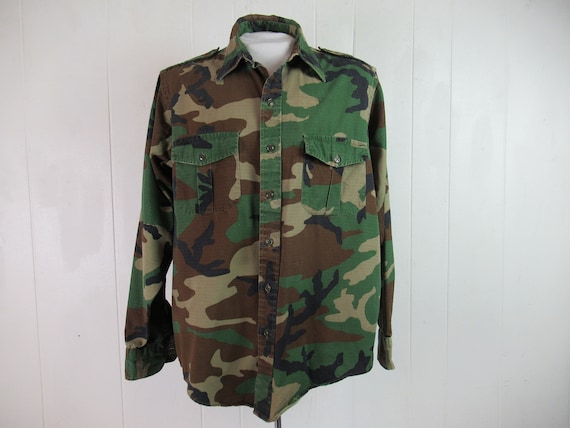 Vintage shirt, camo shirt, L.L. Bean shirt, 1970s… - image 1