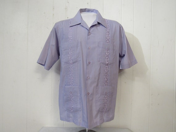 Vintage shirt, Guayaberra shirt, 1970s shirt, vac… - image 1
