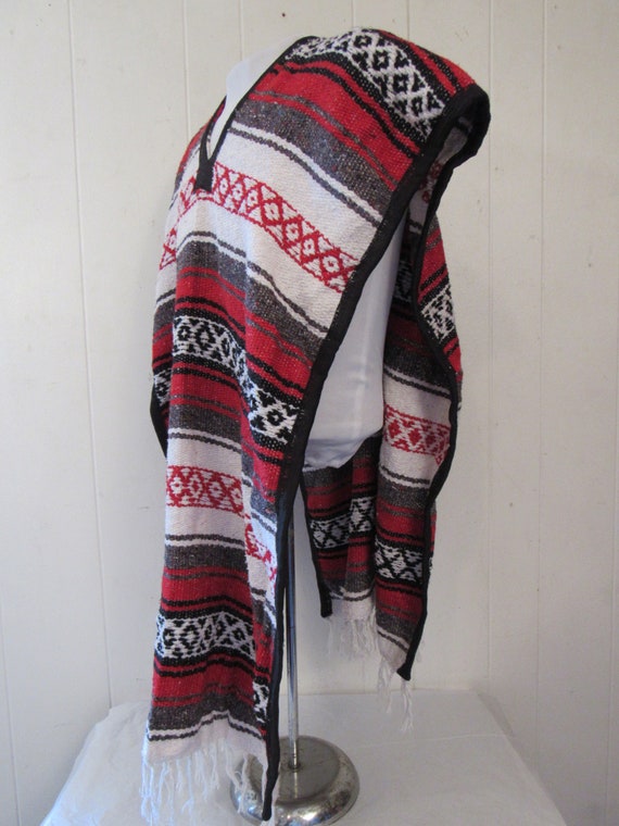 Vintage poncho, Mexican poncho, Mexican blanket p… - image 3