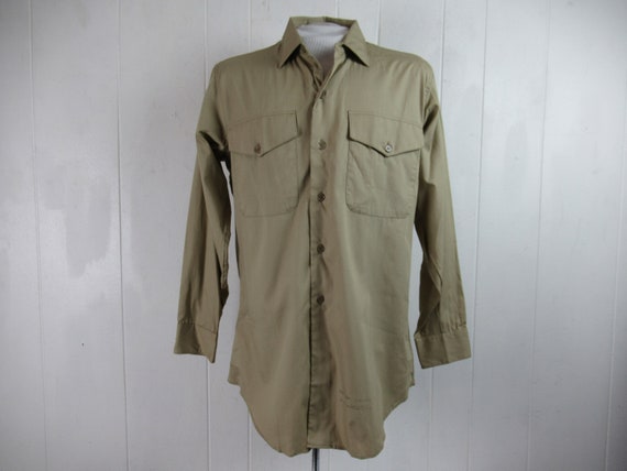 VINTAGE SHIRT, work shirt, button down shirt, 1960