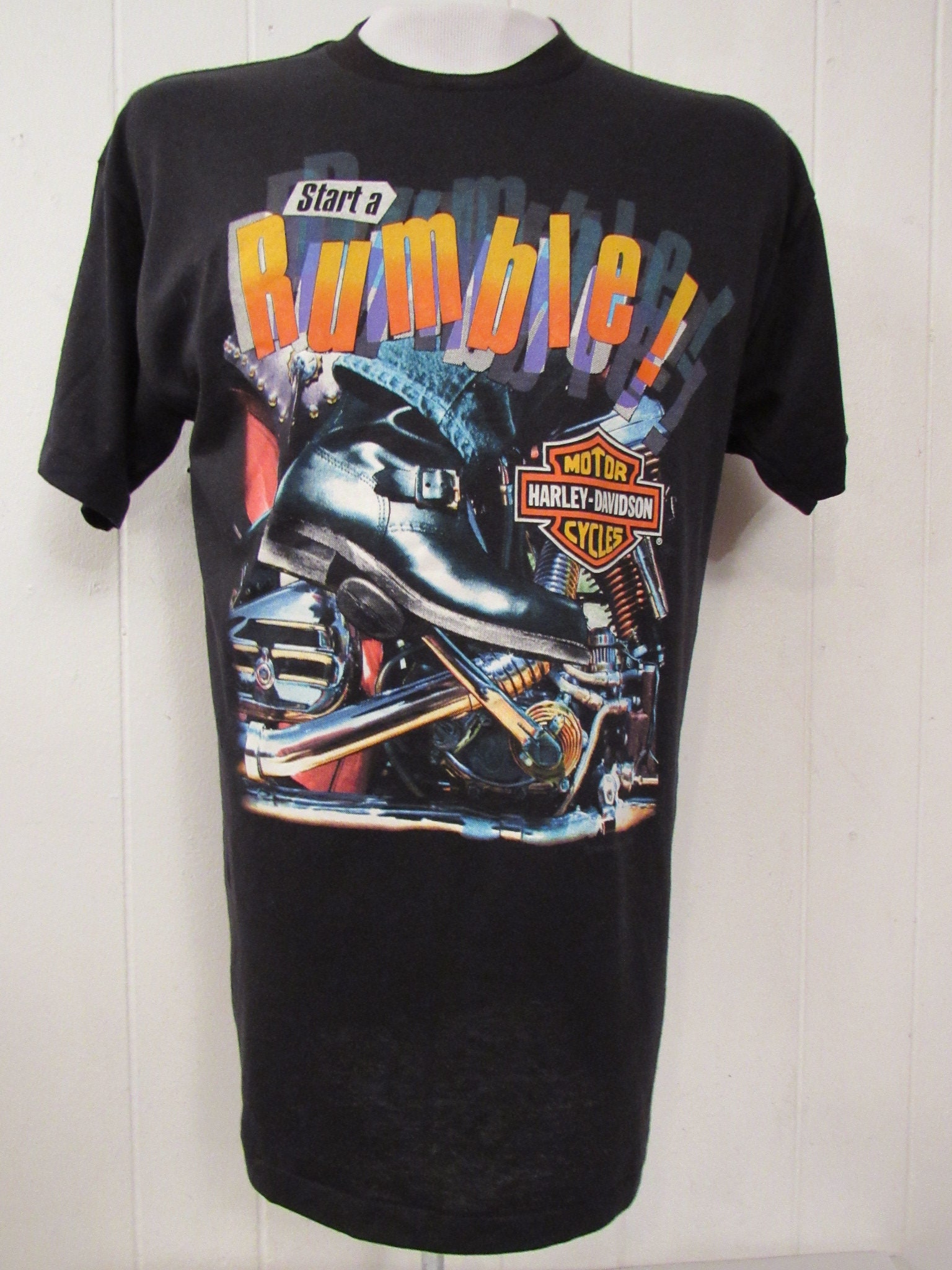 Vintage T Shirt Motorcycle T Shirt Harley Davidson T Shirt - Etsy