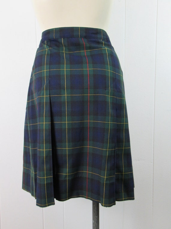 Vintage skirt, school girl skirt, plaid skirt, 19… - image 4