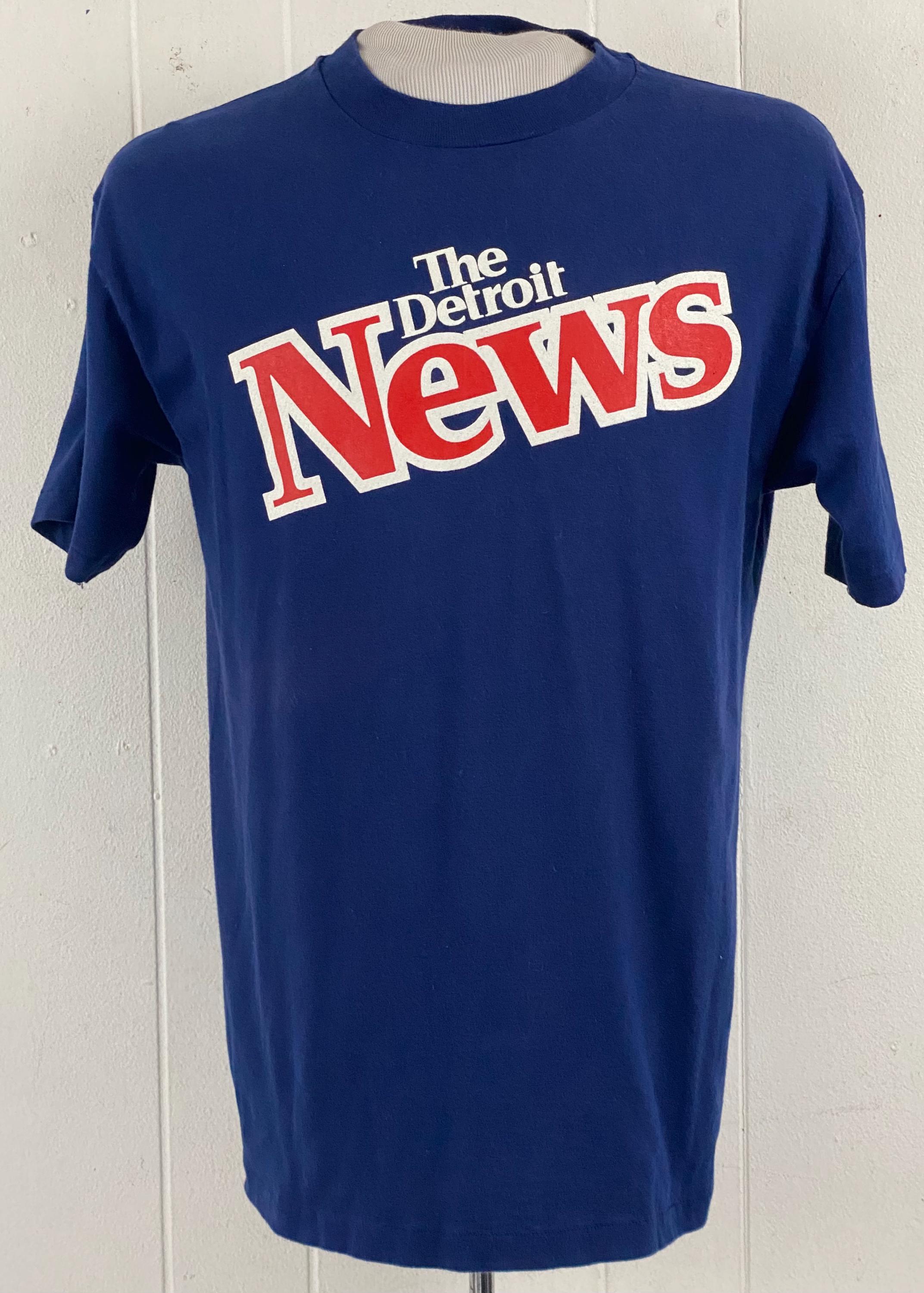 〜90s Detroit Newspaper T-shirt / セントマイケル Vintage T Shirt, Size Large, 1980s T-shirt, the Detroit News