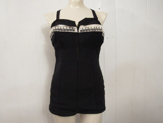 Vintage swimsuit, 1950s bathing suit, pin up swims