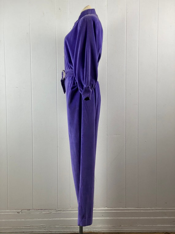 Vintage jumpsuit, 1980s jumpsuit, purple jumpsuit… - image 8