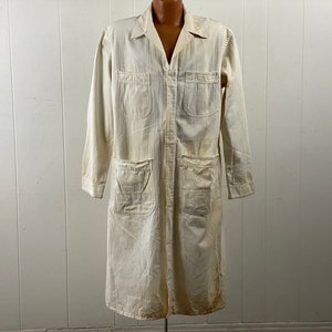 Vintage work jacket, size medium, 1940s shop coat, HBT work jacket, Ely Corp. Pontiac, vintage workwear, distressed jacket, vintage clothing