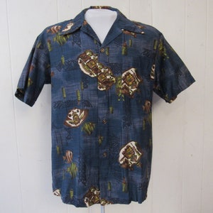 Vintage shirt, Hawaiian shirt, 1960s Hawaiian shirt, vintage Hawaiian, Hookano shirt, vintage clothing, size medium