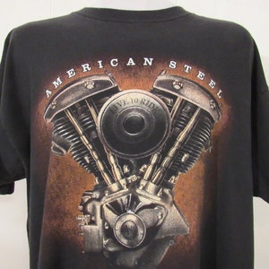 Vintage t shirt, motorcycle t shirt, 3d Emblem, Grand Prix performance, American steel, Harley, Harley t shirt, vintage clothing, size XL
