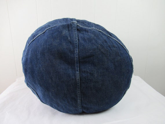 Vintage bag, 1940s bag, denim bag, denim duffel b… - image 4