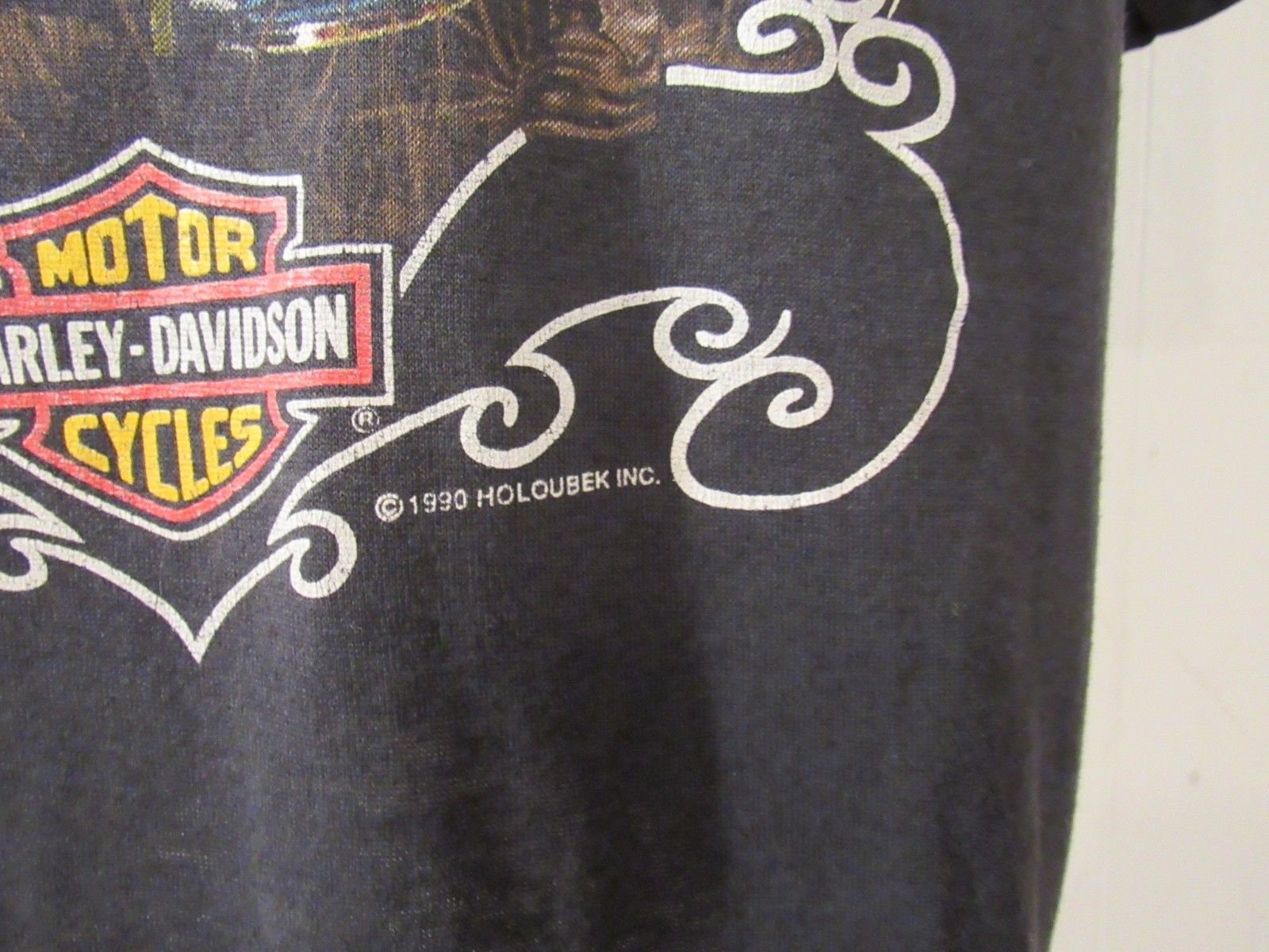 Vintage T Shirt, L, 1990 Harley Davidson T Shirt, Marquette
