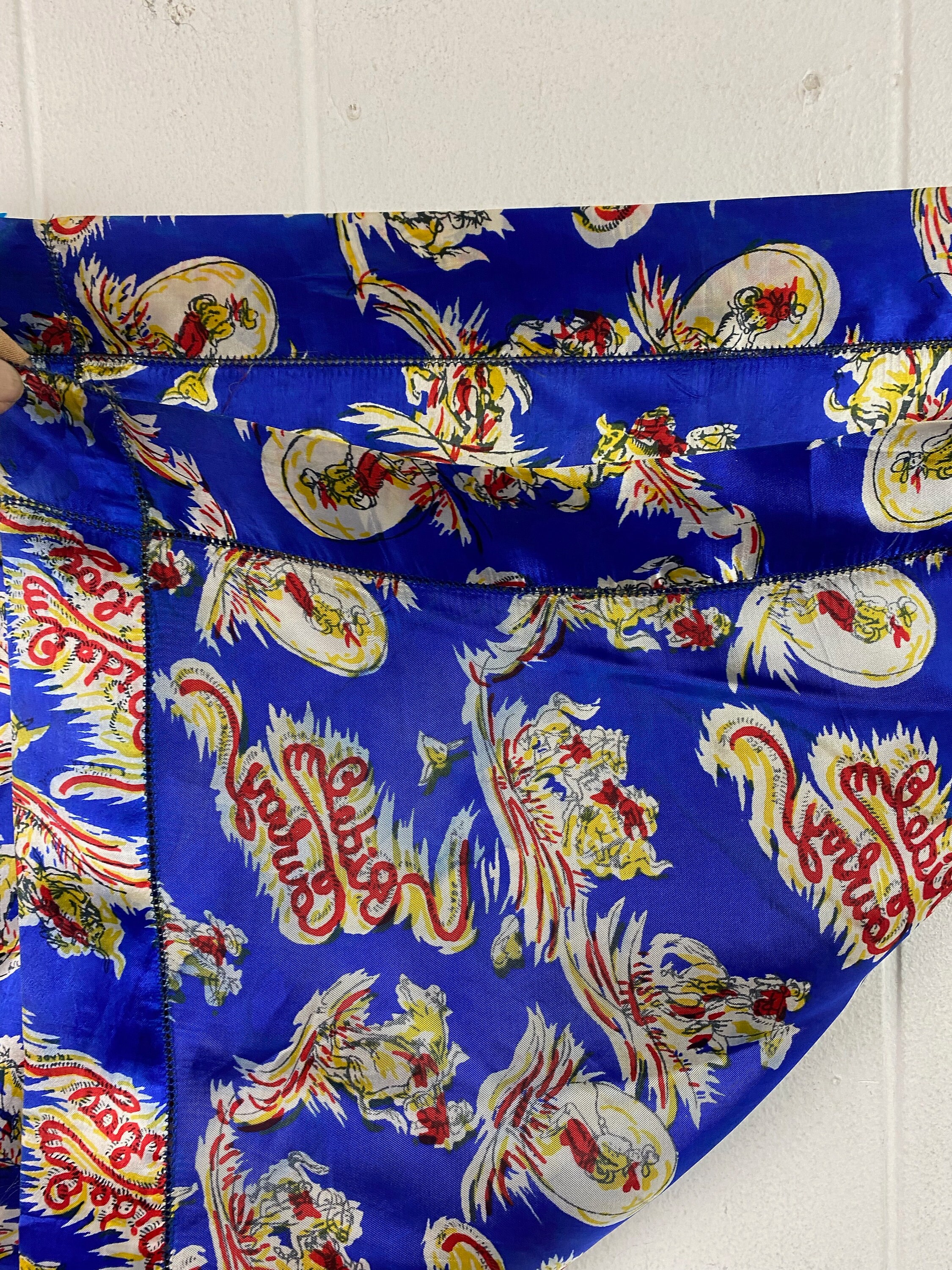 Vintage Bandana, 1940s Bandana, Cowboy Bandana, Cowboy Scarf