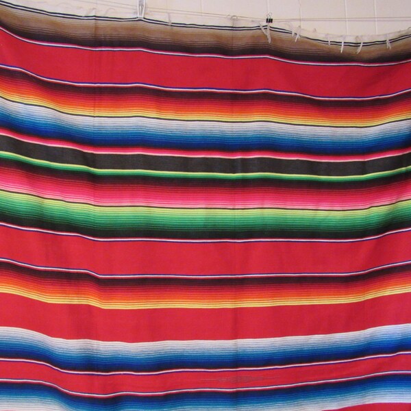 Vintage Mexican blanket, Mexican blanket, 1960s blanket, vintage serape, Mexican serape, textile