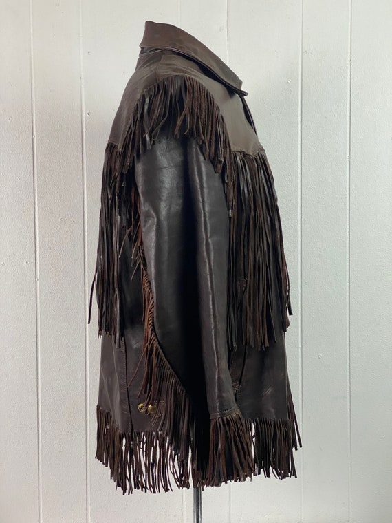 Vintage jacket, leather jacket, fringe jacket, 19… - image 6