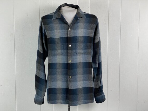 Vintage Shirt Arrow Chevella Shirt 1960s Shirt Shadow Plaid - Etsy
