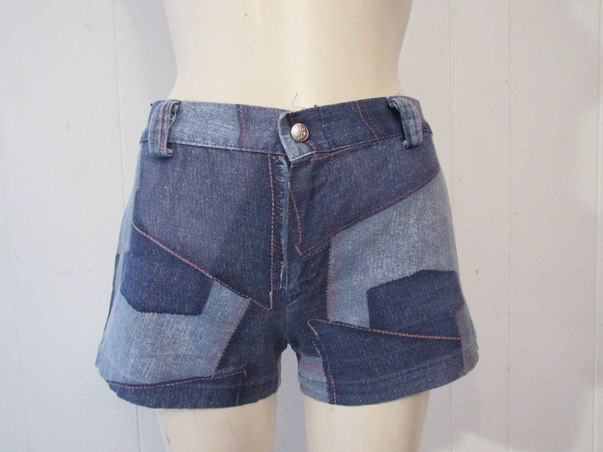 Vintage Shorts 1960s Shorts Patchwork 