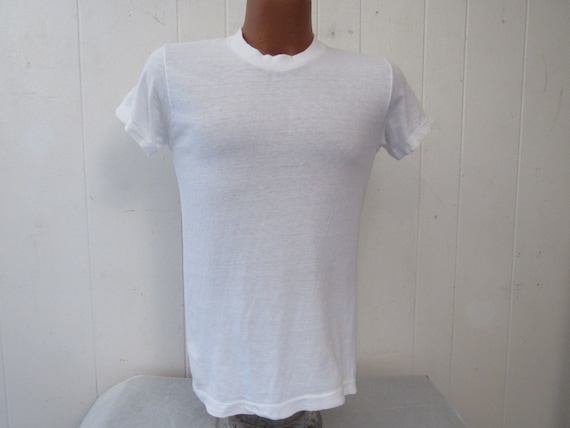 Vintage t shirt, 1960s t shirt, plain t shirt, Kma