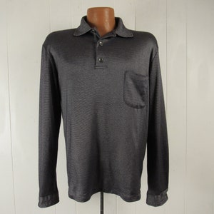 Vintage shirt, L, 1950s shirt, silver shirt, Rockabilly shirt, polo shirt, vintage clothing, size large