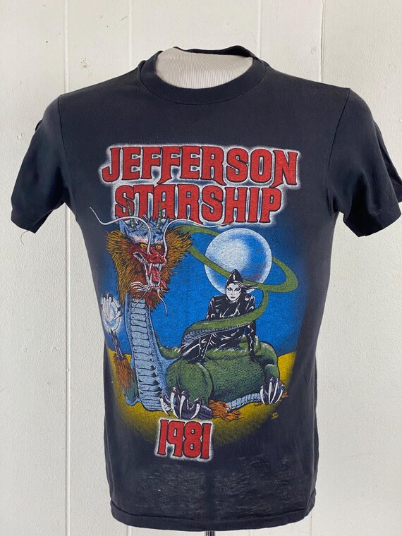 1980s Jefferson Starship T Shirt, Size Small, 1980s T Shirt, 1981