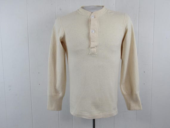Vintage shirt, size small, Henley shirt, military shirt, WWII shirt, 1940s shirt, army shirt, vintage undershirt, vintage clothing