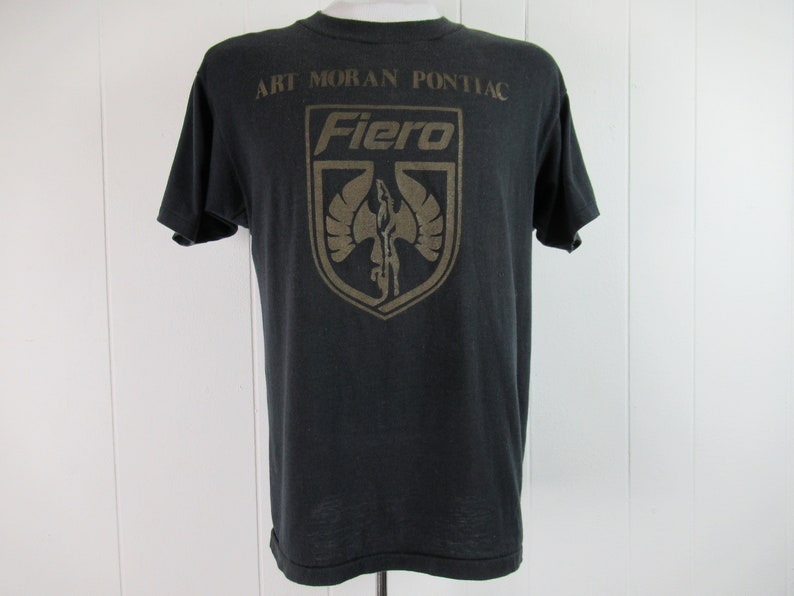 Vintage t shirt, 1980s t shirt, Fiero t shirt, Pontiac t shirt, Art Moran, Detroit t shirt, vintage clothing, size large image 1