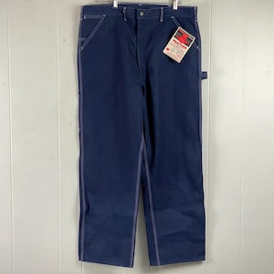 Vintage pants, 39&quot; X 31&quot;, work pants, denim pants, carpenter pants, vintage denim, Sears denim, vintage workwear, vintage clothing, NOS