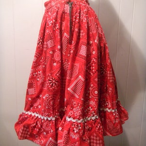 Vintage Skirt, bandana skirt, Rockabilly skirt, square dance skirt, 1950s skirt, vintage clothing, small image 3