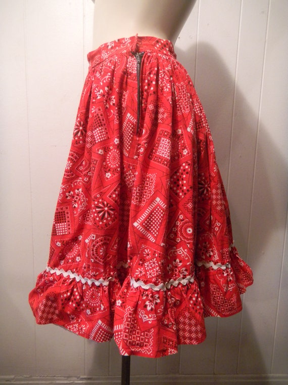 Vintage Skirt, bandana skirt, Rockabilly skirt, s… - image 3