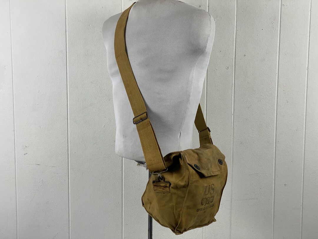 Vintage Bag, 1940s Bag, Shoulder Bag, WWII Bag, Messenger