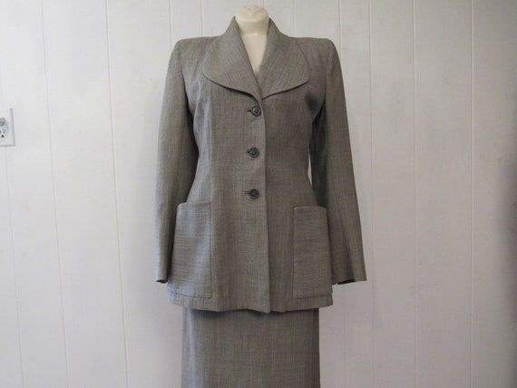 Vintage suit, 1940s suit, women's suit, jacket and