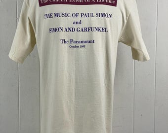 Simon Garfunkel T Shirt, Size Large, Vintage T Shirt, 1990s T