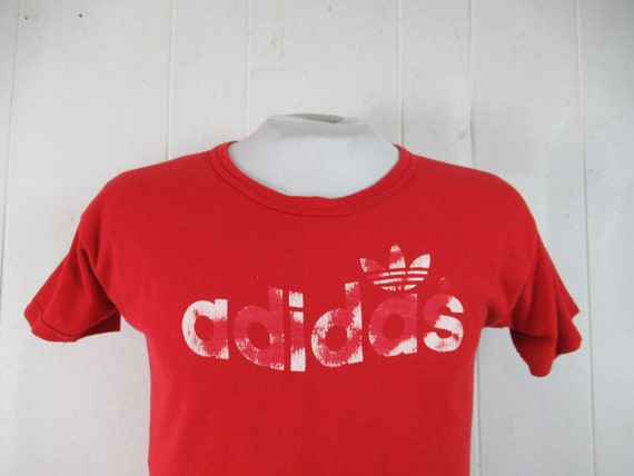 Numerisk halvleder Opfylde Vintage T Shirt Adidas T Shirt 1970s T Shirt Red T Shirt - Etsy