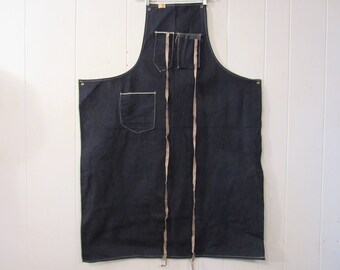 ヴィンテージエプロン、1950年代のエプロン、作業用エプロン、広告用