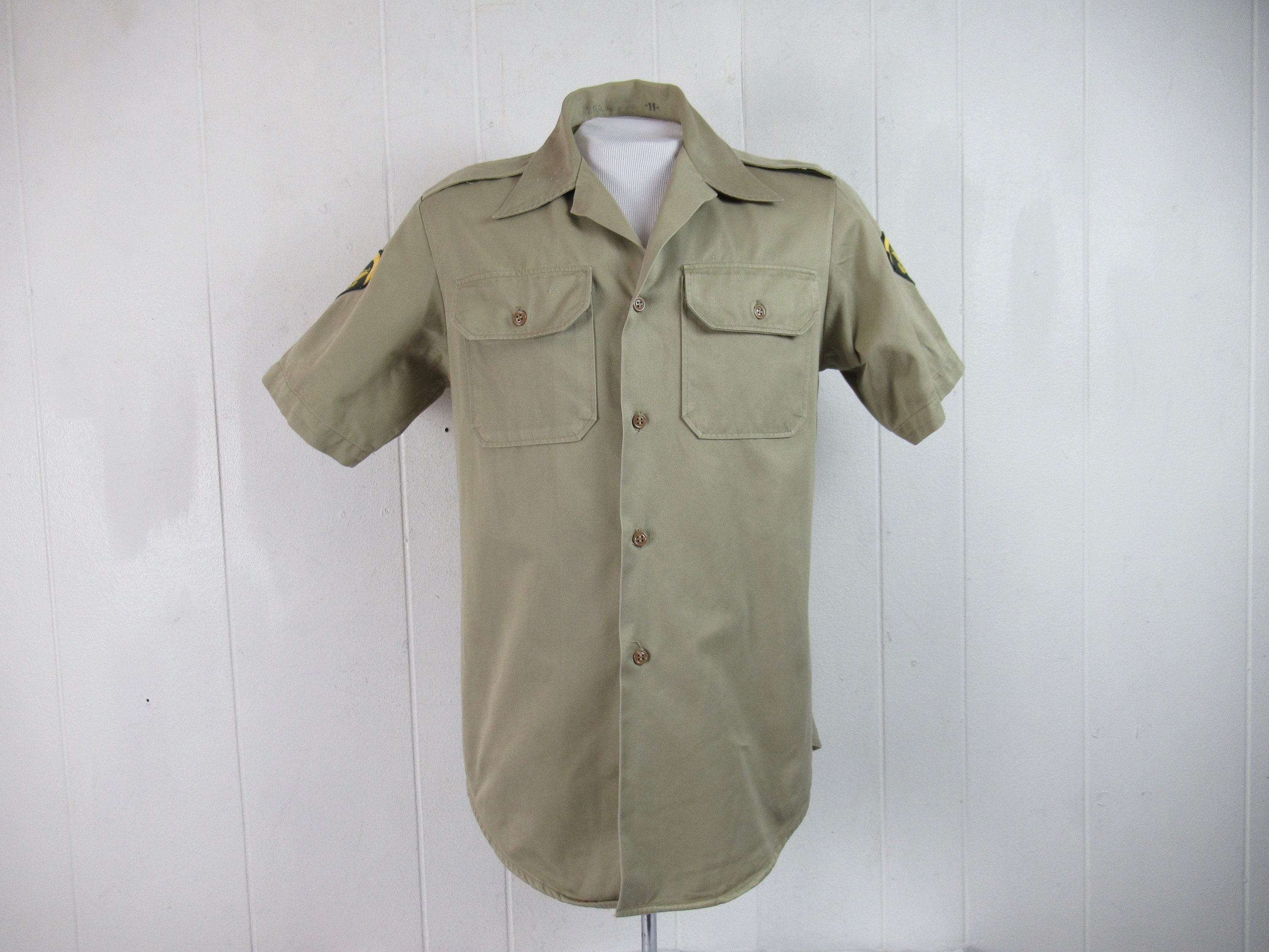 Vintage Shirt, Military Shirt, U.S. Army Shirt, 1960s Shirt