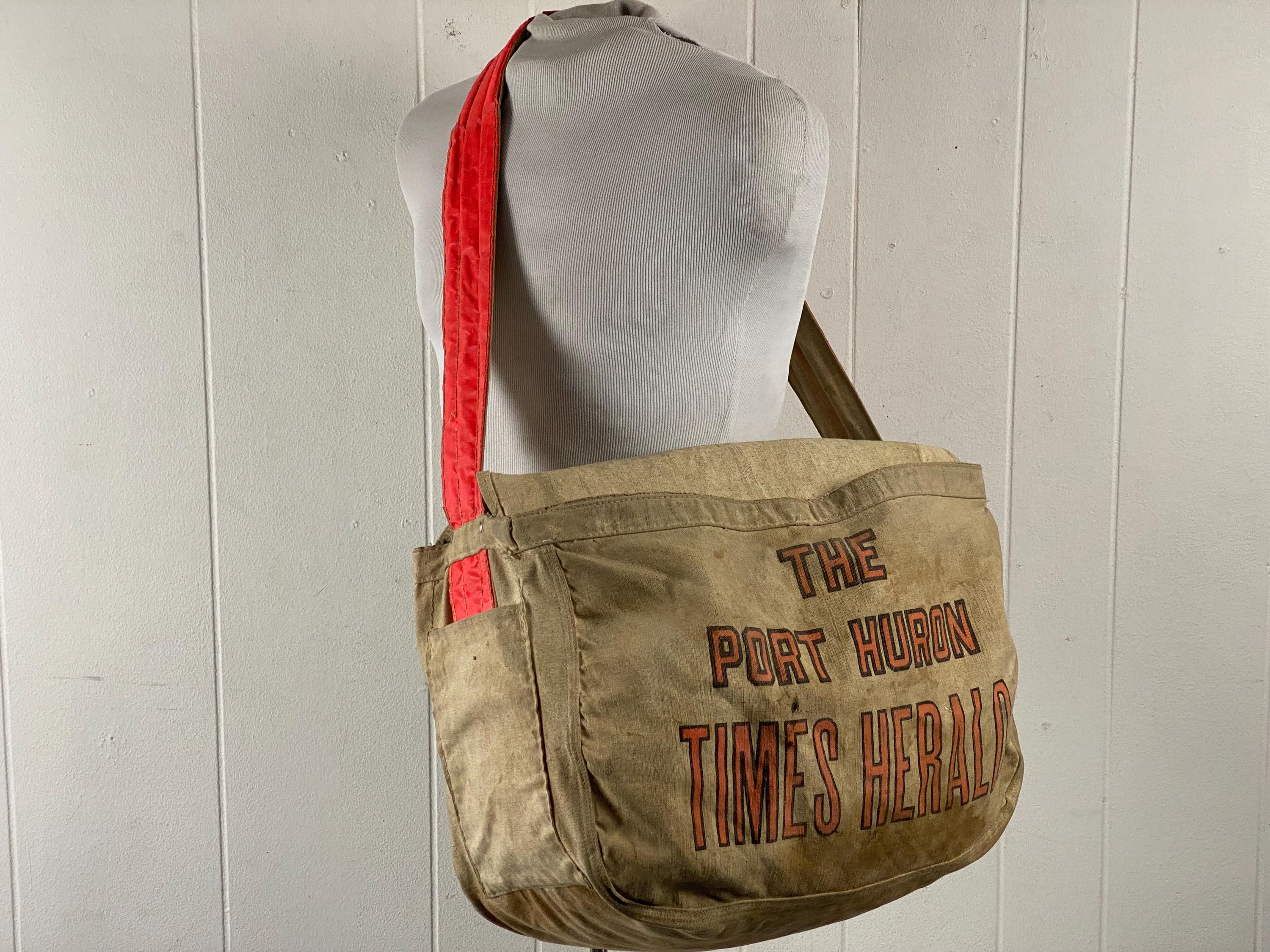 Vintage Newspaper Bag, Newsboy Bag, 1970s Newspaper Bag, Shoulder Bag, Canvas Bag, Port Huron Times Herald, Vintage Messenger Bag - Etsy Vintage Newspaper Bag, Newsboy Bag, 1970s Newspaper Bag, Shoulder Bag, Canvas Bag, Port Huron Times Herald, Vintage Messenger Bag - Etsy