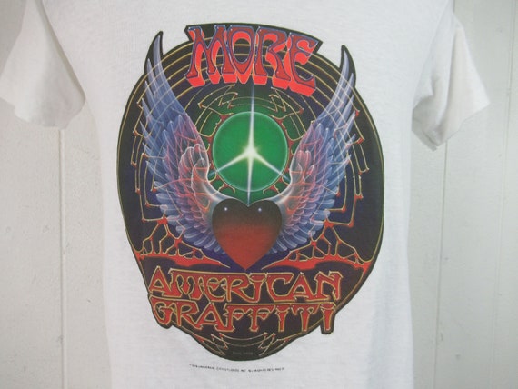 Vintage t shirt, More American graffiti t shirt, m