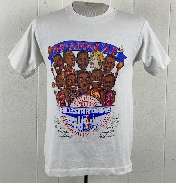 Caricature T Shirt, Size Medium, 1988 NBA All Star Game, 1980s T