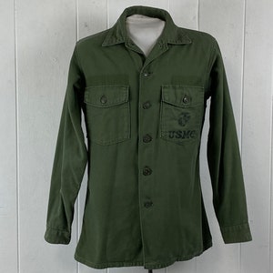 Vintage shirt, size medium, 1950s shirt, USMC shirt, Marines jacket, OG shirt, military shirt, vintage clothing
