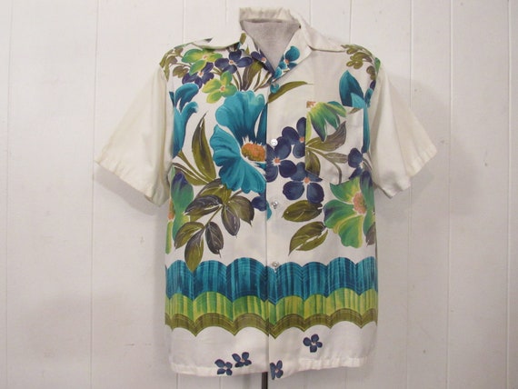 Vintage shirt, Hawaiian shirt, 1960s shirt, vinta… - image 1