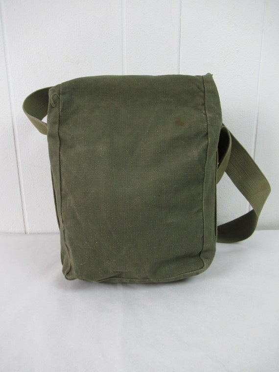 Vintage bag, 1940s bag, shoulder bag, canvas bag,… - image 5