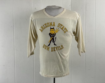 Rare 70s or 80s Arizona State t shirt, size medium, 1980s t-shirt, school t shirt, Arizona State Sun Devils t shirt, vintage clothing