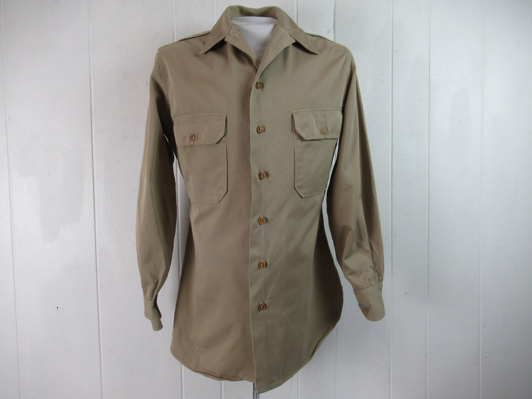 Vintage Shirt, 1940s Shirt, Military Shirt, WWII Shirt, U.S. Army Shirt ...