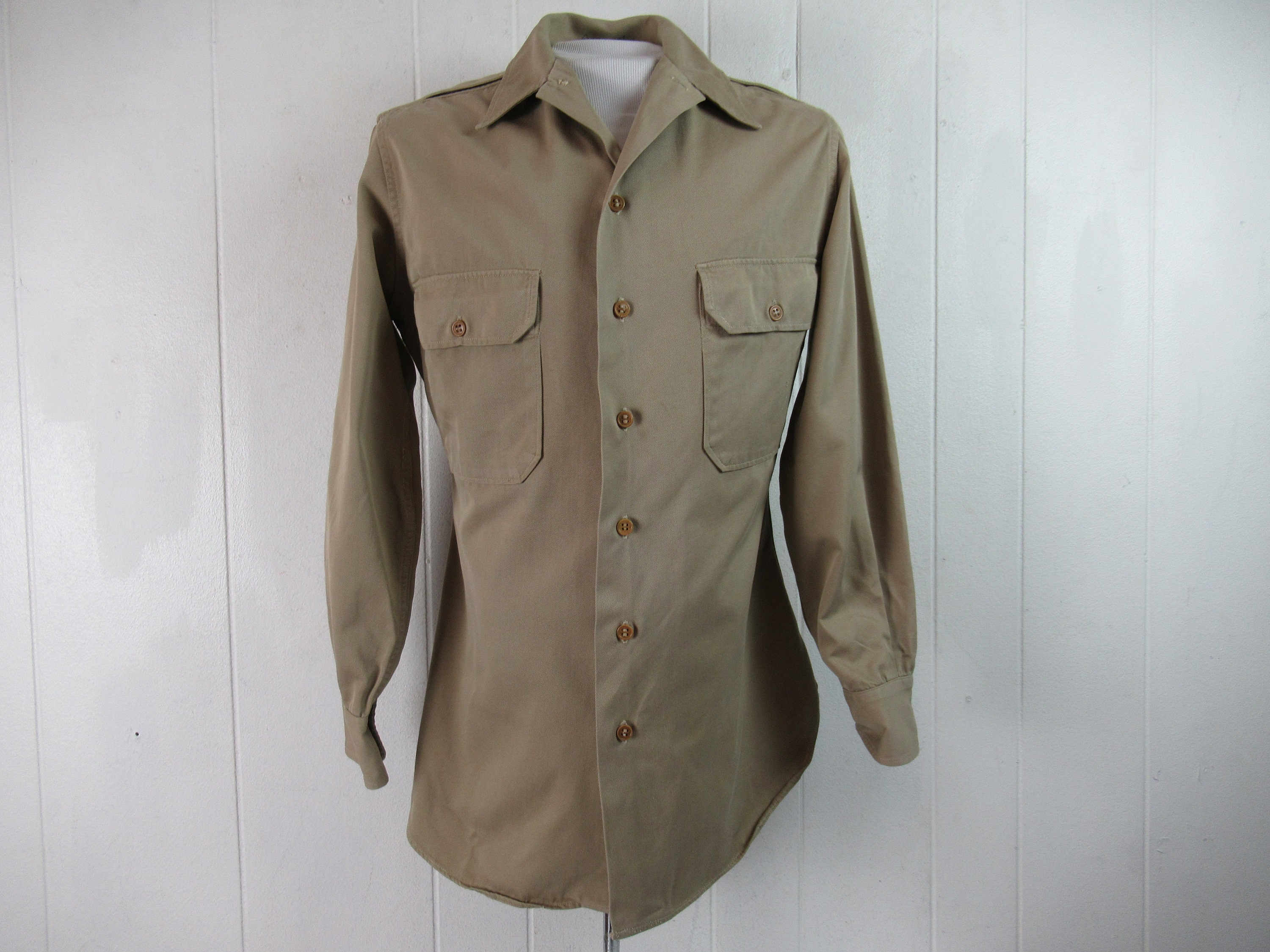 Vintage Shirt 1940s Shirt Military Shirt WWII Shirt U.S. | Etsy